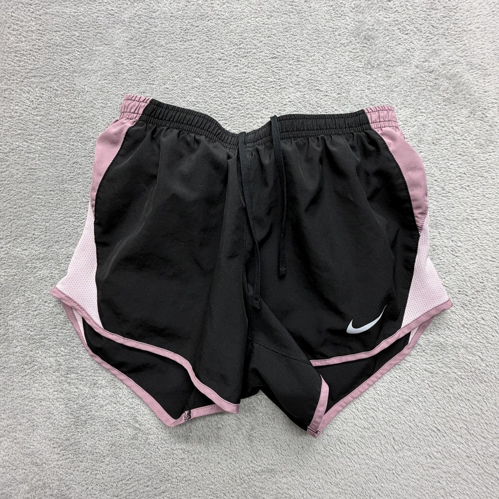Nike Shorts Womens XS Black 3 In Lined Mesh Dri-FIT Drawstring Athletic